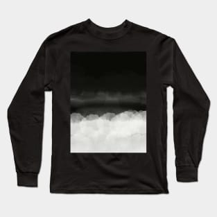 Black And White Ombre Long Sleeve T-Shirt